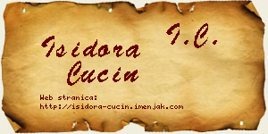 Isidora Cucin vizit kartica
